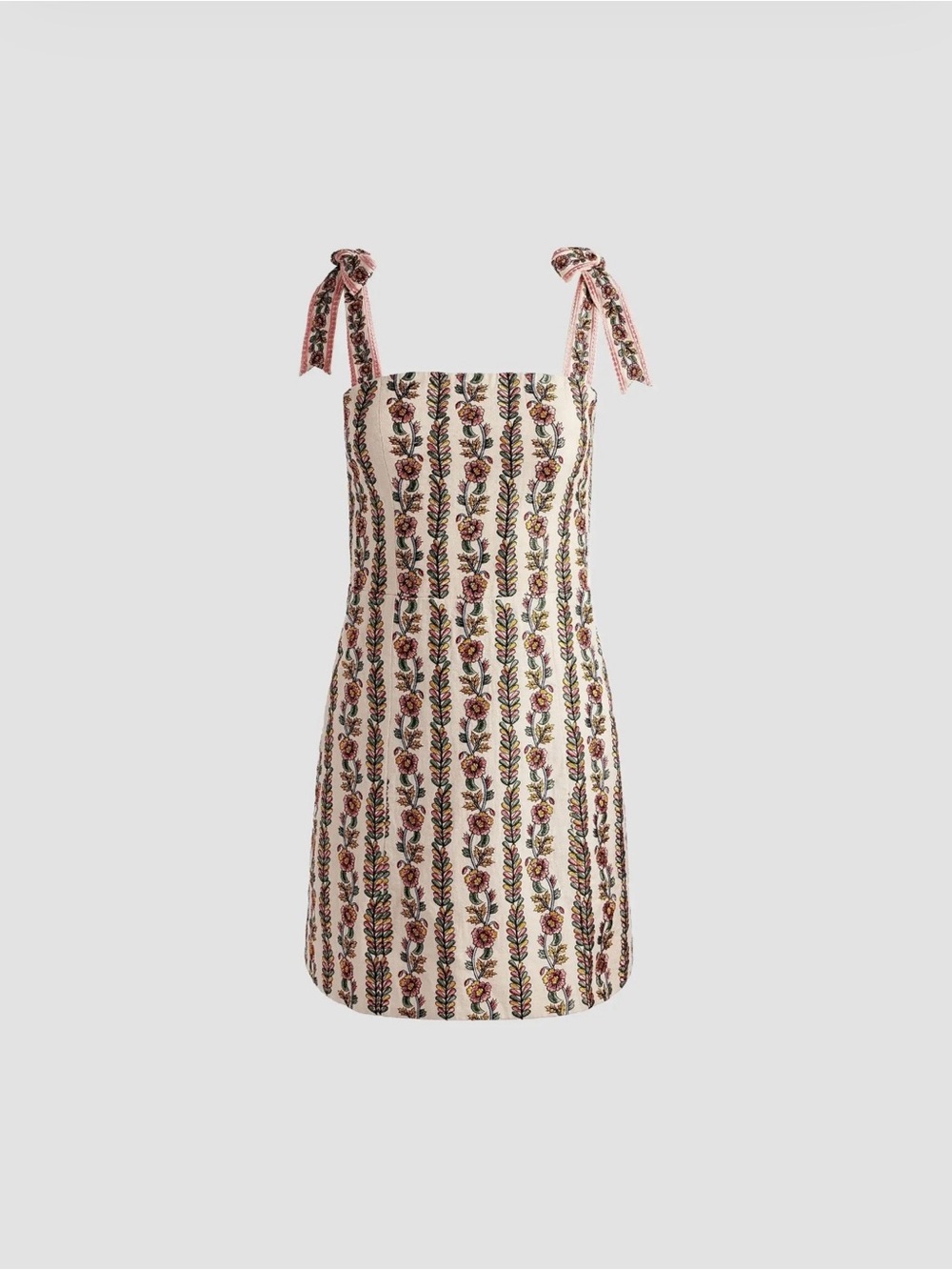 Alice + Olivia Maryann Floral Tie-Strap Minidress